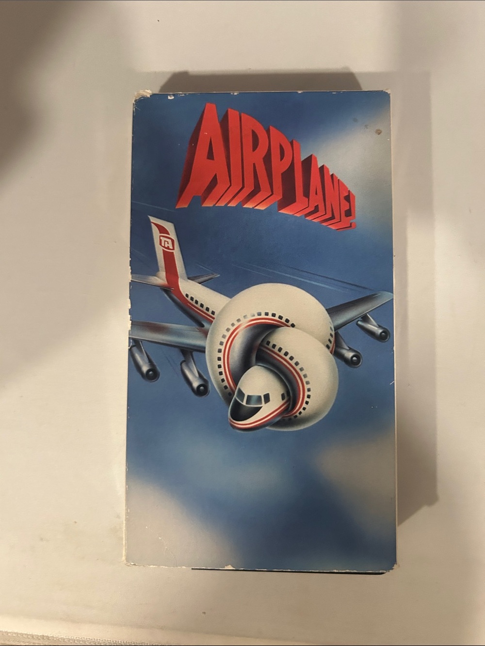Airplane! Movie VHS Cover — Blue, Red, White Artwork